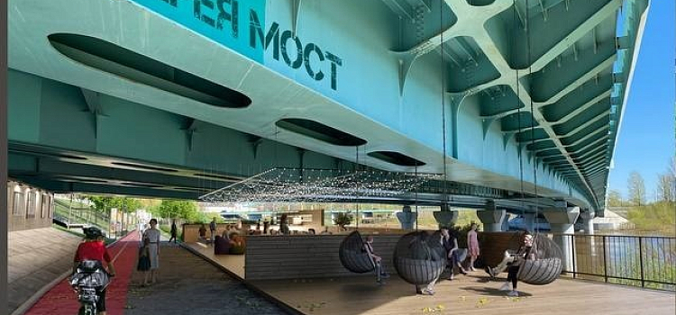 Арт-галерея с коврами и пуфиками под мостом: стало известно, как могут преобразить Которосльную набережную в Ярославле_241156