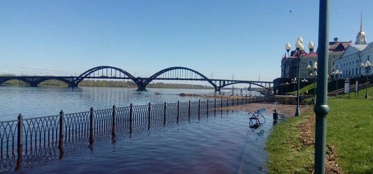 В Рыбинске уровень воды в Волге снизился на 44 сантиметра