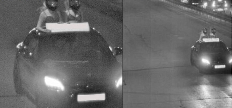 Ярославцы по вечернему городу устроили опасный заезд с девушками в купальниках