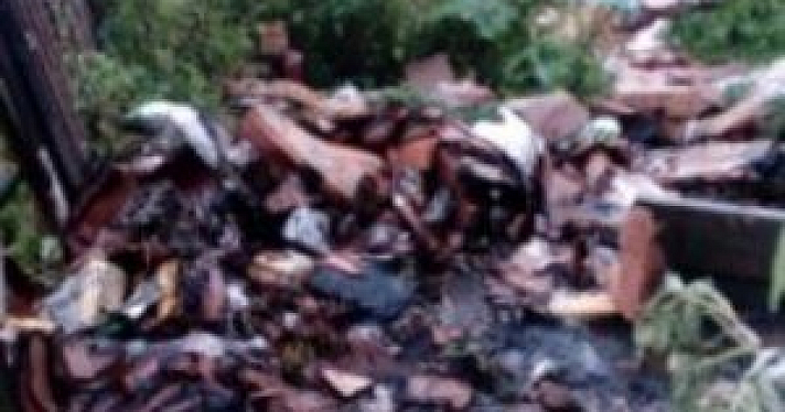 В Рыбинске огонь повредил гараж 