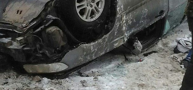 В Ярославском районе при ДТП машина превратилась в груду металлолома  _132449