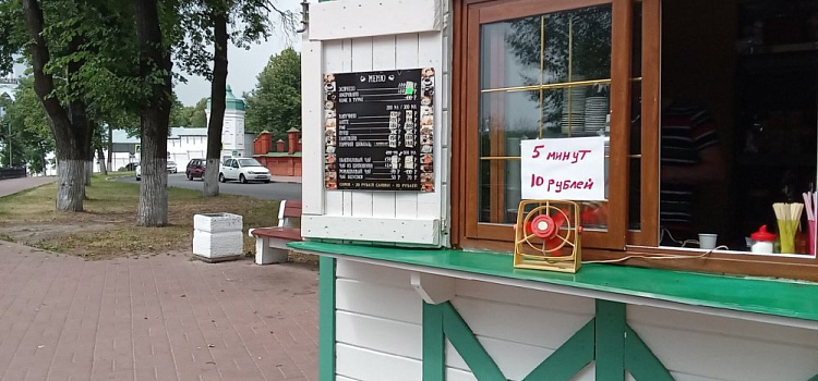 На улицах Ярославля за деньги предлагают воспользоваться вентилятором