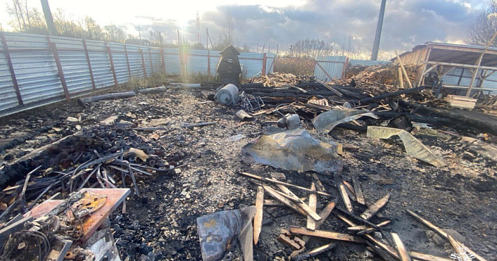 Под Ярославлем сгорела пилорама