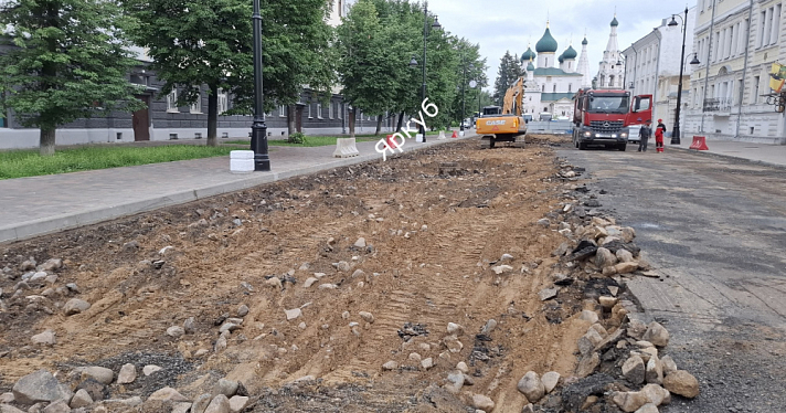 На улице Советской в Ярославле взамен булыжников уложат брусчатку, стилизованную под старину