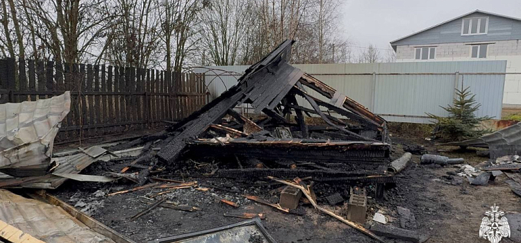 Из-за отопления: в Ярославской области дотла сгорела частная баня