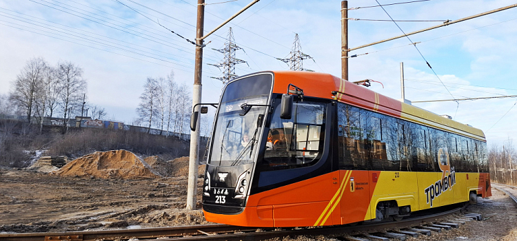 В Ярославле трамваи временное разворотное кольцо проходят на автономном ходу