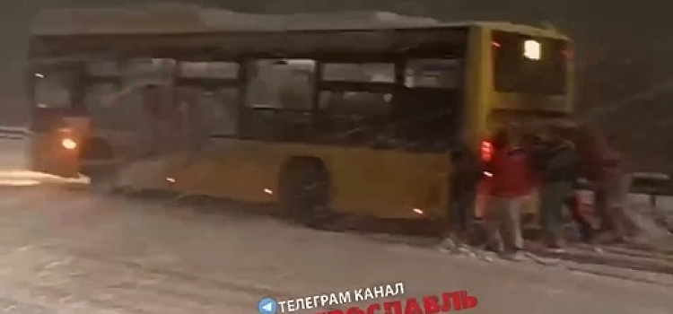 Апрельская метель устроила в Ярославле транспортный коллапс_295043