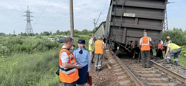 На станции Ярославль Главный сошли с рельсов три грузовых вагона
