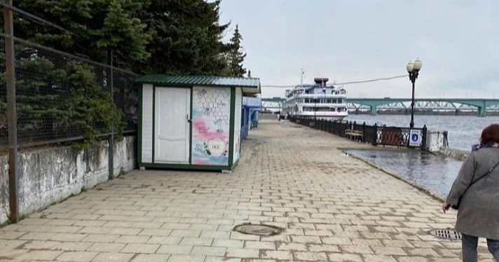 С набережной Ярославля ушла вода