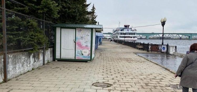 С набережной Ярославля ушла вода