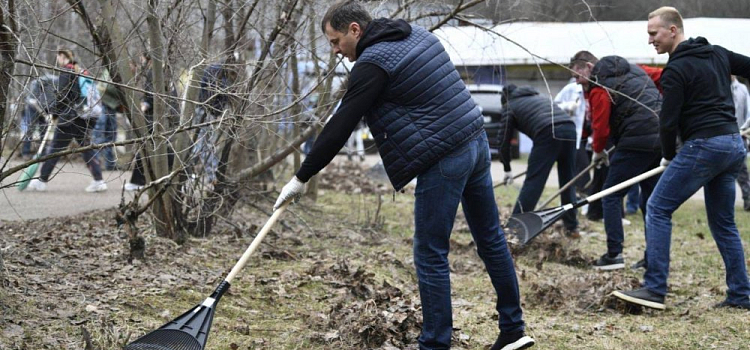 Владимир Волков принял участие в общегородском субботнике