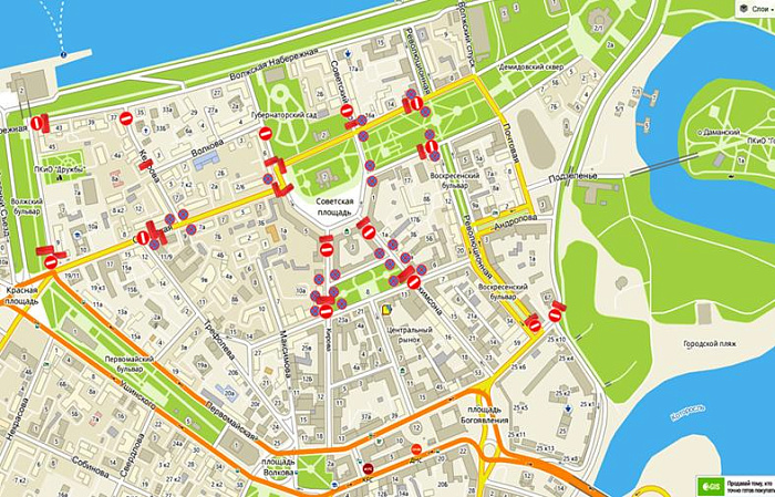 Центр Ярославля перекроют в новогоднюю ночь: схема ограничений